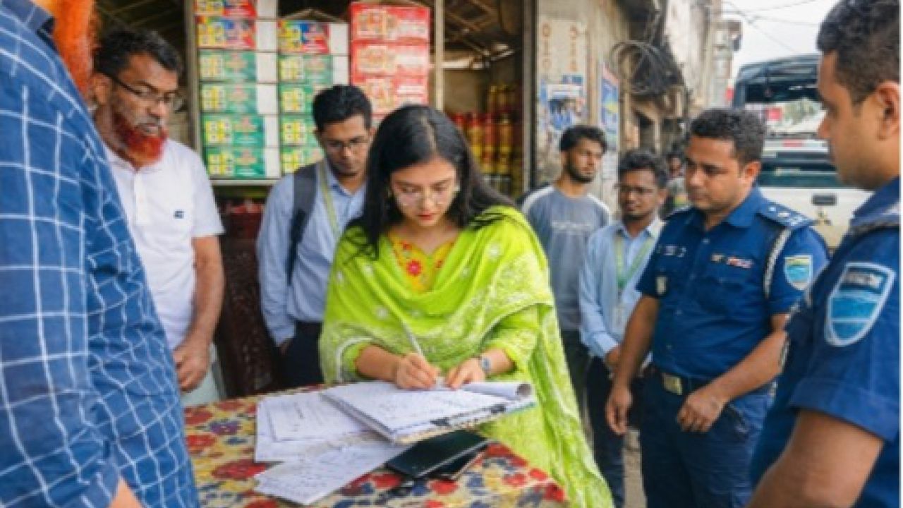 কালীগঞ্জে গ্যাস সিলিন্ডার বিক্রিতে অনিয়মে জরিমানা