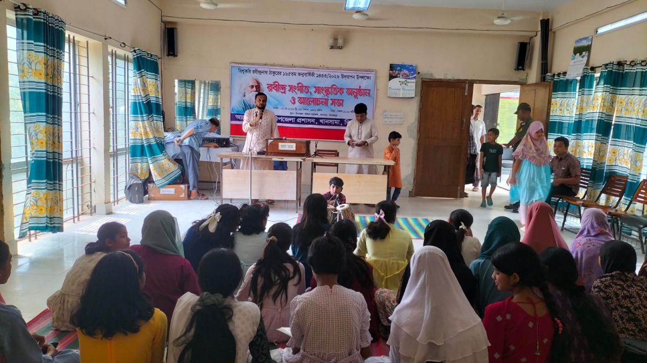 “রবির আলোয় আলোকিত খানসামা” — বিশ্বকবির ১৬৫তম জন্মজয়ন্তীতে শ্রদ্ধা ও সংস্কৃতির মিলনমেলা