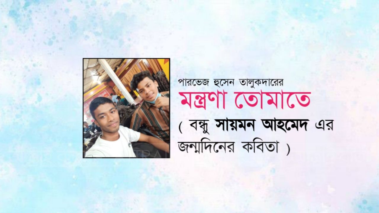 পারভেজ হুসেন তালুকদার  এর কবিতা : মন্ত্রণা তোমাতে