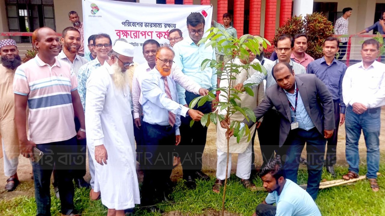 কিশোরগঞ্জ কটিয়াদীতে পরিবেশের ভারসাম্য রক্ষায় ইউনাইটেড কমার্শিয়াল ব্যাংকের বৃক্ষ রোপন